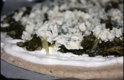 Pizza aux blettes, ricotta et gorgonzola