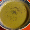 velouté brocolis, lait de coco gingembre