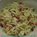 Salade chou-jambon-gruyère-noix