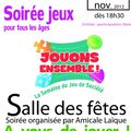 SOIREE JEUX à Trégrom vendredi 30 nov. Dans le cadre de la semaine du jeu de société