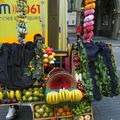 La rambla de Barcelona y sus estatuas humanas