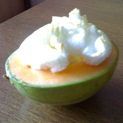 Melon glacé meringué