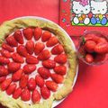 Tarte au mascarpone rose