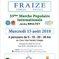 Marche Populaire FFSP Vosges - Mercredi 15 août 2018