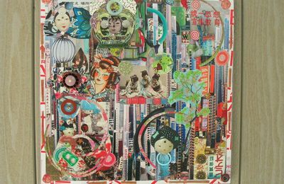 un collage japonisant intitulé : "NAOKO"