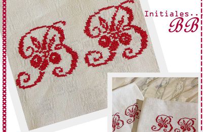 Broderie rouge cerise...