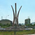 Rond-point à Elbasan (Albanie)