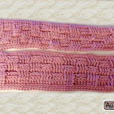 Echarpe damier en double bride