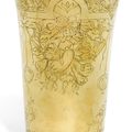 A Dutch silver-gilt beaker, maker's mark PG, probably Delft, 1657