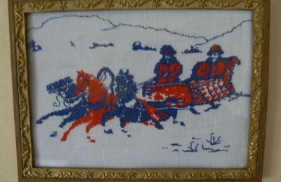 Broderies sur toile de lin