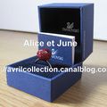 Bague Swarovski "Red Queen Heart ring"-Alice in Wonderland collection