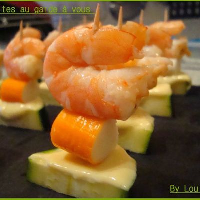 Crevettes au garde a vous