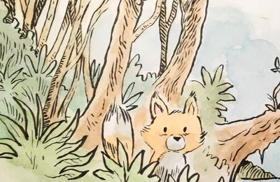 Petit renard dans les bois.