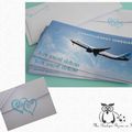 Faire-parts de mariage en forme de billets d'avion, des nouveaux ! ! !