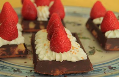 Gaufres chocolat, chantilly et fraises