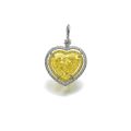 Fancy vivid yellow diamond pendant