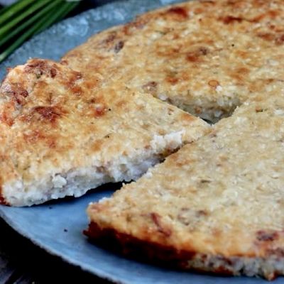 Cheesecake au chou-fleur au fromage blanc et parmesan