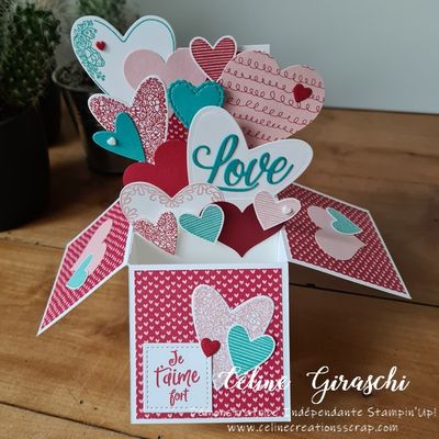 Carte Pop-Up Cœurs à foison