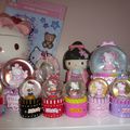 My complete set of 5 water globes Hello Kitty Fashion from 2013!
