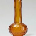 A transparent amber-coloured glass vase. Qing dynasty