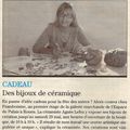 Article d'Agnès Lefez créatrice de bijoux et céramiste dans le Paris Normandie :