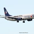 Aéroport: Toulouse-Blagnac(TLS-LFBO): Travel Service: Boeing 737-8CX(WL): OK-TVO: MSN: 32360/1084. SPECIAL LIVERY MORAVIAN.