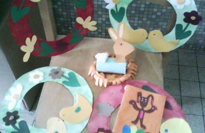 Bricolage de pâques en papier  avec des enfants