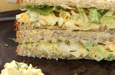 Sandwich aux oeufs et laitue (Egg salad sandwich)