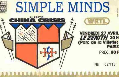 Simple Minds - Vendredi 27 Avril 1984 - Zénith (Paris)