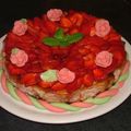 cheese-cake fraise/framboise