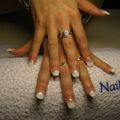 capsules+french white strass et liner argent