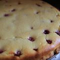 Tarte ricotta/framboises et une petite touche d'amande