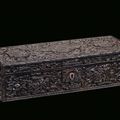 A tortoise box carved with floral motives, China, Canton, Qing Dynasty, end 19th century