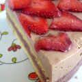 Fraisier au chocolat au lait