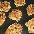 Galettes d'avoine aux légumes (courgettes et poivrons) sans gluten