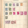 Planche de timbres de collection belges