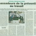 "Ambassadeurs de la prévention au travail"