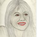 dessin portrait  de star: Charlotte Gainsbourg 