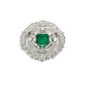 Emerald and Diamond brooch, 1910s