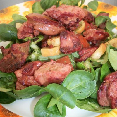 Salade aux foies de poulet 