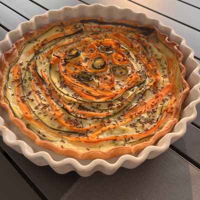 Tarte aux spirales de courgettes et de carottes