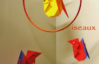 Mobile d'Oiseaux en origami que le sourrire soit toujours sur son visage 