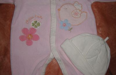 Pyjama + bonnet nightwearTEX 1 mois