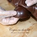 Coques en chocolat - tuto temperage chocolat -