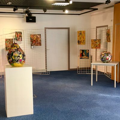Vernissage de mon exposition de collages à Caudan du 3 au 26 Septembre