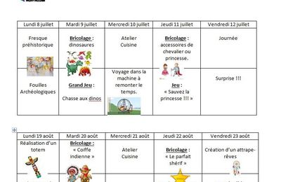 Programme Arc-en-Ciel - Eté 2019