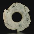  An exceptionally large jade notched disc (xuanji), Late Neolithic period-Shang dynasty