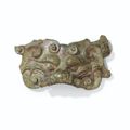 A bronze taotie mask-form fitting, Warring States period-Han dynasty (475 BC - AD 220 )