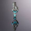 A rare art deco, Egyptian revival, diamond, turquoise and onyx sphinx brooch, by Cartier, circa 1925