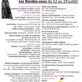 Le programme de la semaine du 12 au 19 juillet